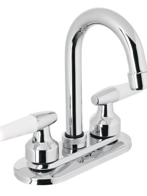 M-060I.jpg 49213 - Mezcladora 4' para lavabo, cuello bar, manerales cono