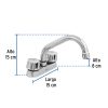 47684 - Mezcladora 4' para lavabo, tubular, cartucho compresión