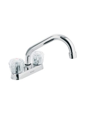 47685 - Mezcladora 4' para lavabo, tubular, manerales de acrílico