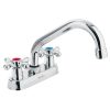 47688 - Mezcladora 4' para lavabo, cuello tubular, manerales cruceta