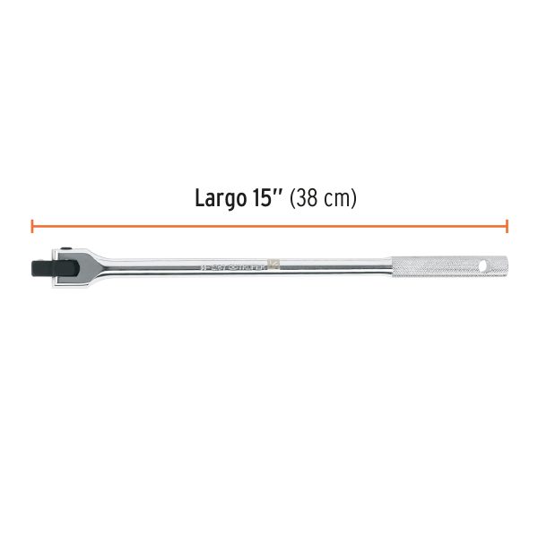 13923 - Mango articulado con cuadro de 1/2', largo 15', Truper