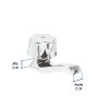 49229 - Llave individual para lavabo, maneral metálico, Foset Basic