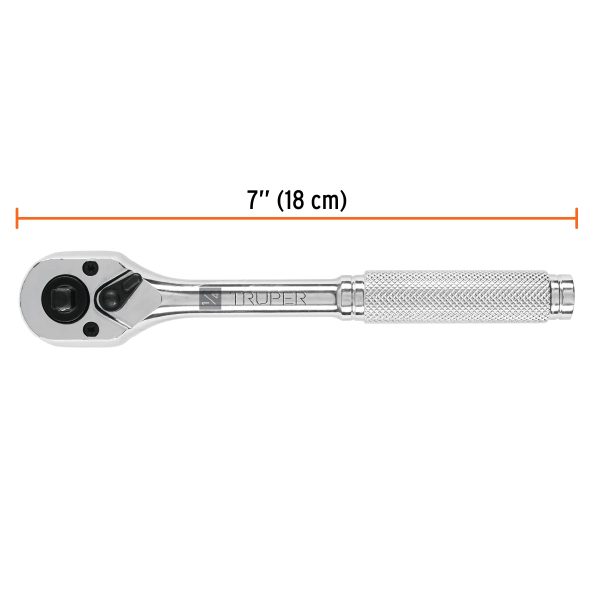 13419 - Matraca doble cuadros 1/4'y 3/8', Truper