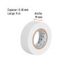 13515 - Cinta de aislar de 9 m x 19 mm, blanca, Truper