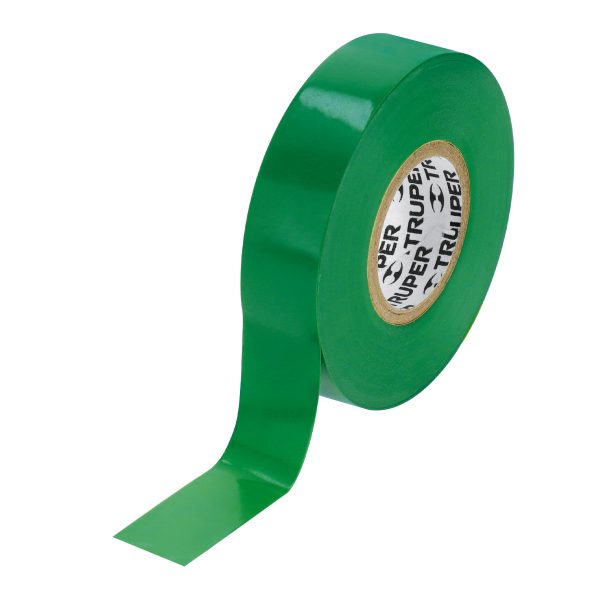 12502 - Cinta de aislar de 18 m x 19 mm, verde, Truper