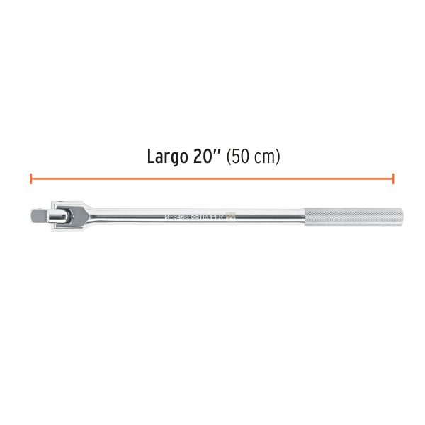 13908 - Mango articulado con cuadro de 3/4', largo 20', Truper