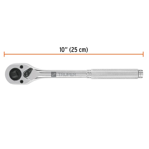 13413 - Matraca doble cuadros 3/8'y 1/2', Truper