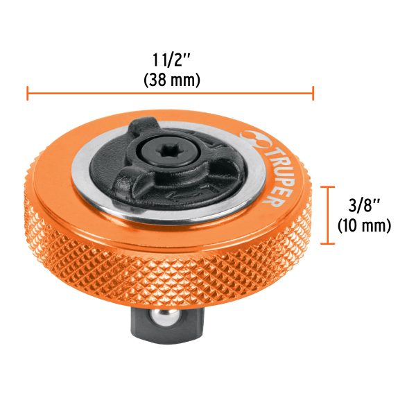 13652 - Matraca cuadro 3/8' tipo perilla, Truper