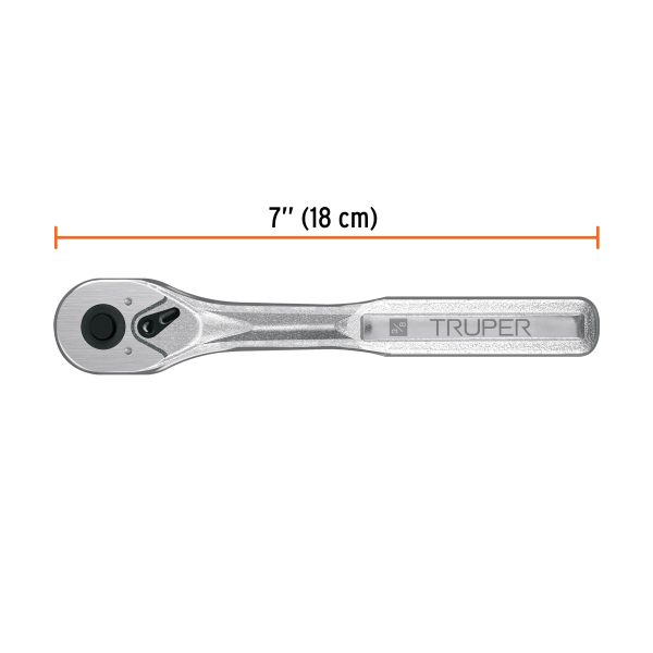 102400 - Matraca liberación rápida 72 dientes, cuadro 3/8', Truper