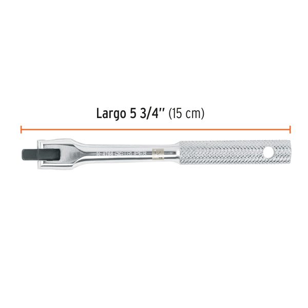 13909 - Mango articulado de 5-3/4'x 13 mm para dados cuadro 1/4'