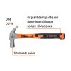 10852 - Martillo cabeza cónica 29 mm uña curva, mango fibra vidrio