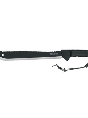 103827 - Machete doble filo 14', cacha inyectada, con funda, TRUPER