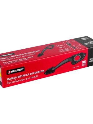 46840 - Chapetón metálico para puerta, acabado negro