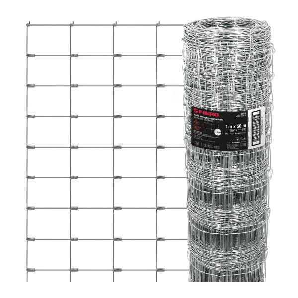 42859 - Rollo malla borreguera, 1m x 50m acero galvanizado, 23kg