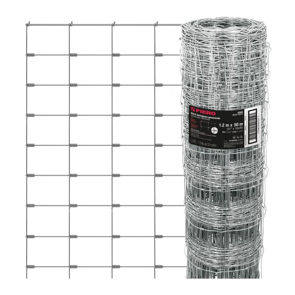 42860 - Rollo malla borreguera, 1.2m x 50m acero galvanizado, 26kg