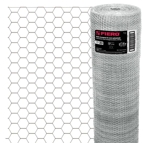 44655 - Rollo malla hexagonal cal.23, 0.90x 45m, abertura 13mm, 16kg