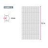 44657 - Rollo malla hexagonal cal.22, 1.2x 45m, abertura 25mm, 16kg
