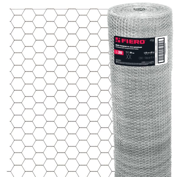 44661 - Rollo malla hexagonal cal.20, 1.75x 45m, abertura 38mm, 21kg