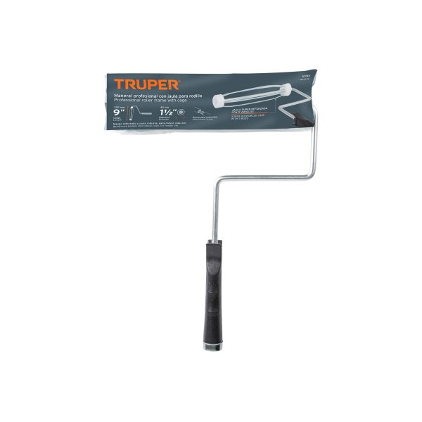 10745 - Maneral de 9', reforzado, con jaula para rodillo, TRUPER