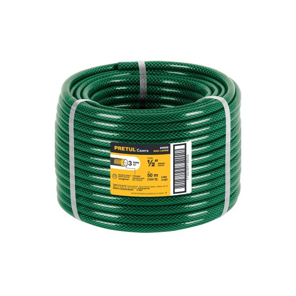 20658 - Metro de manguera 1/2' 3 capas en rollo de 50 m, Pretul