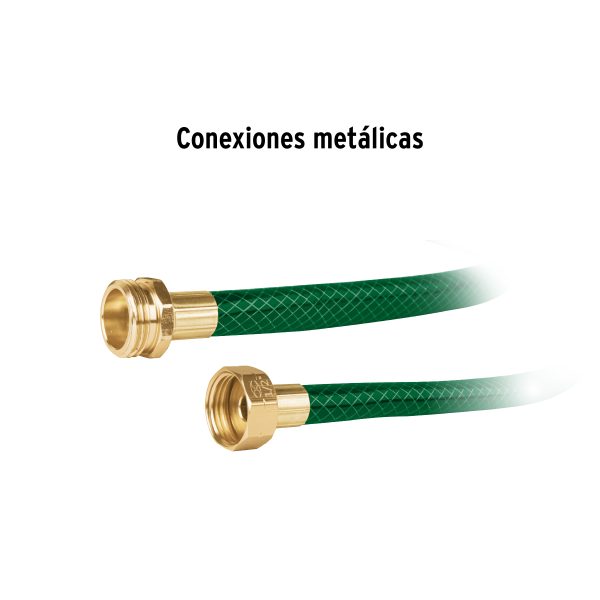20657 - Manguera 1/2' reforzada 3 capas conexiones metal 10m, Pretul