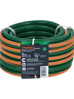 MAN-10X1-2RS.jpg 103942 - Manguera de jardín 1/2', 3 capas, 10m, sin conexiones TRUPER