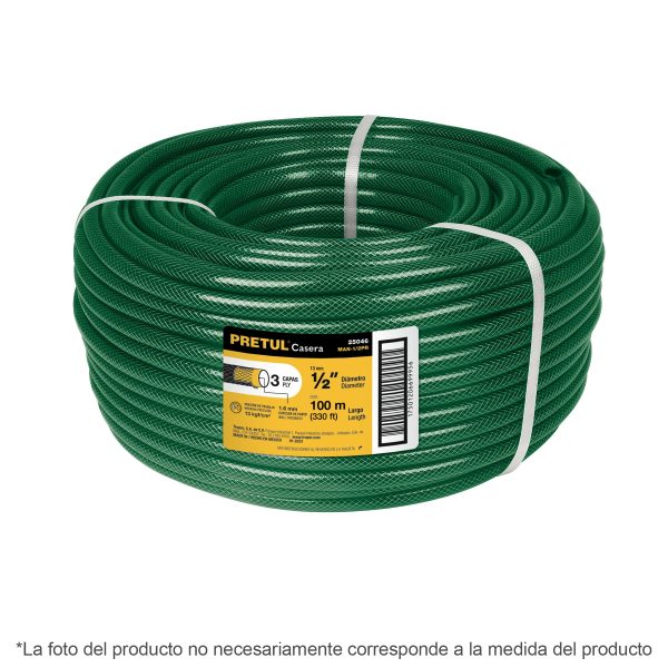 20601 - Metro de manguera 1' 3 capas en rollo de 50 m, Pretul