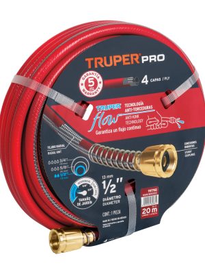 MAN-20X1-2X.jpg 19792 - Manguera 1/2' super reforzada 4 capas 20 m conexiones metal