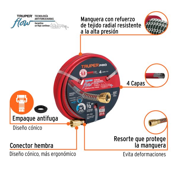 MAN-20X1-2XFC2.jpg 19792 - Manguera 1/2' super reforzada 4 capas 20 m conexiones metal