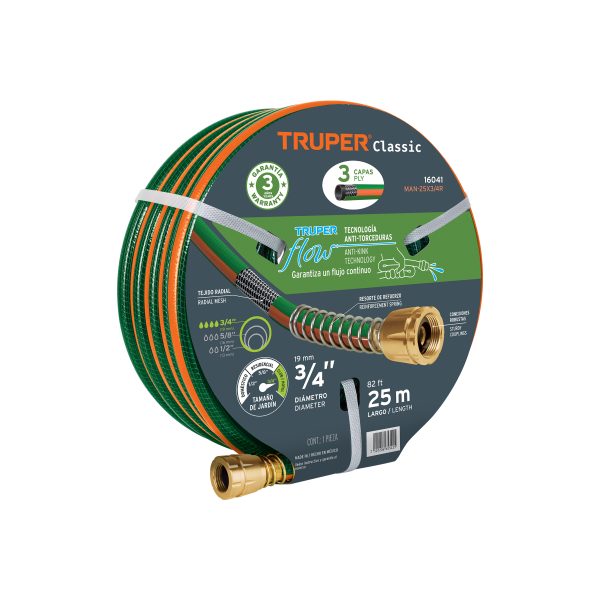 MAN-25X3-4R.jpg 16041 - Manguera 3/4' reforzada 3 capas conexiones de metal 25 m