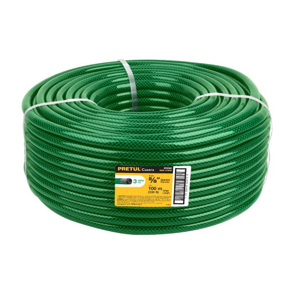 20598 - Metro de manguera 5/8' 3 capas en rollo de 100 m, Pretul