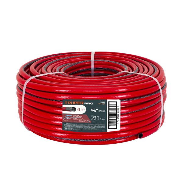 19873 - Metro de manguera 5/8' 4 capas en rollo de 100 m, Truper