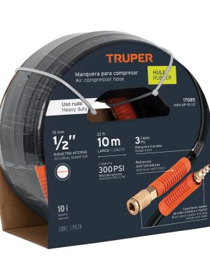 MAN-AP-10-1-2.jpg 17085 - Manguera para compresor, de hule, 10m x 1/2', Truper