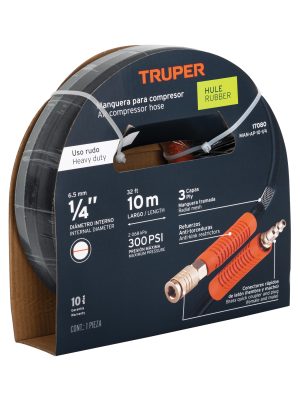 MAN-AP-10-1-4.jpg 17080 - Manguera para compresor, de hule, 10m x 1/4', Truper