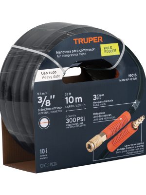 MAN-AP-10-3-8.jpg 19016 - Manguera para compresor, de hule, 10m x 3/8', Truper
