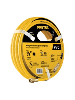 20663 - Manguera para compresor, de PVC, 10m x 1/4', Pretul