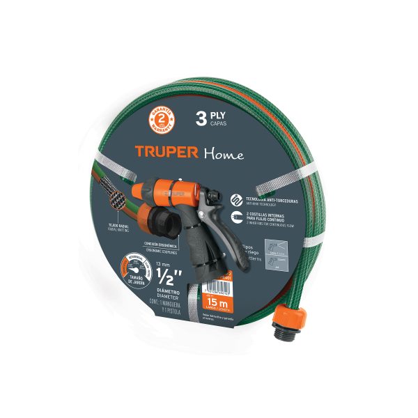 19750 - Combo manguera MAN-15X1/2RE y pistola de riego PR-401