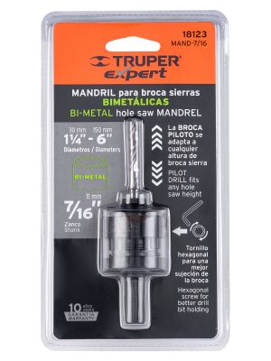18123 - Mandril zanco 7/16' para brocasierras bimetálicas, Expert
