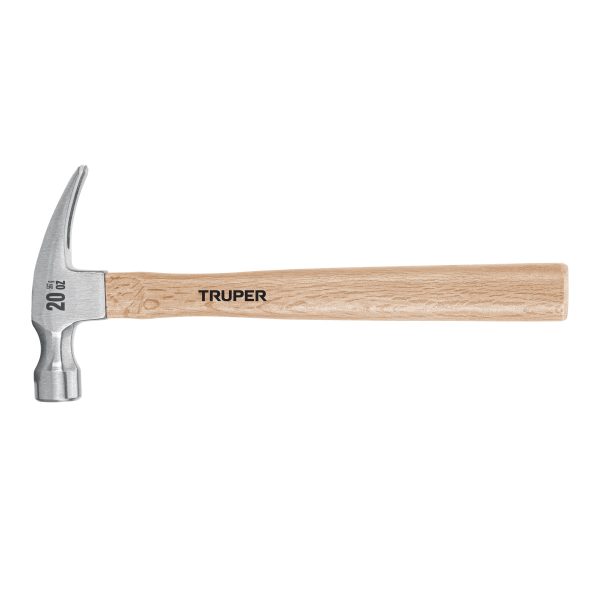 16755 - Martillo pulido, 20 oz, uña recta, mango madera, TRUPER