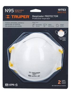 MAS-X-BE1.jpg 19753 - Blíster con 2 respiradores N95 para polvos y partículas