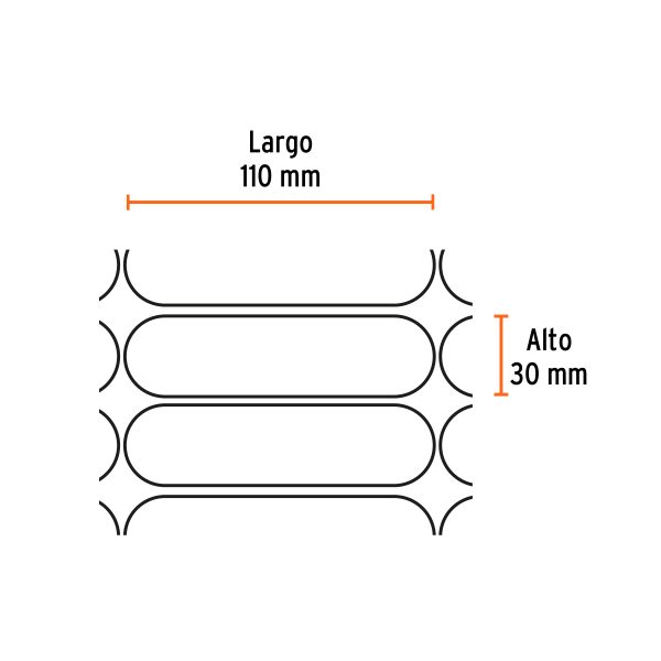 15264 - Rollo de 30 m de malla de seguridad, Truper