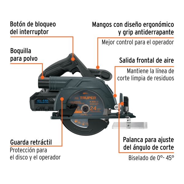 102480 - Sierra circular 6-1/2', 20V, 1 batería 4Ah, MAX