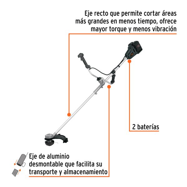 102338 - Desbrozadora inalámbrica 40V, sin carbones, TRUPER MAX
