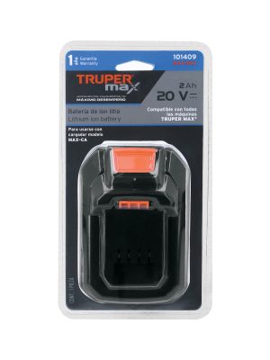 MAX-BA2E1.jpg 101409 - Batería ion litio, 20V, 2 Ah, TRUPER MAX