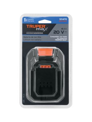 MAX-BA4E1.jpg 101470 - Batería ion litio, 20V, 4 Ah, TRUPER MAX