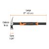 10754 - Martillo tubular para cimbra 16 oz uña recta, mango acero