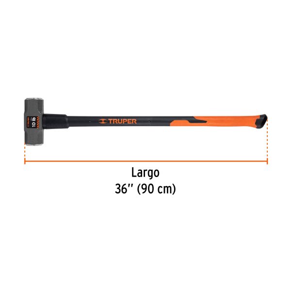 16540 - Marro octagonal 10 lb, mango fibra de vidrio 36', Truper