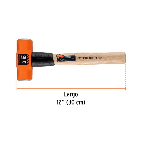 16507 - Marro octagonal 3 lb, mango de madera 12', Truper