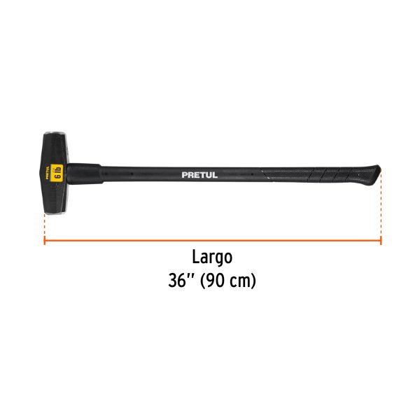 22203 - Marro tipo Nevada 6 lbs. mango 36', Pretul