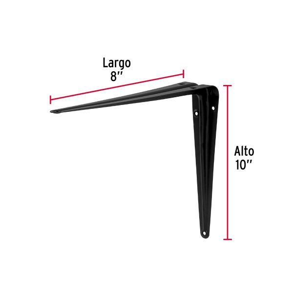 44453 - Ménsula de acero negra 8' x 10', Fiero